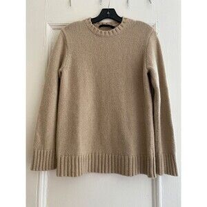 Jenni Kayne Cashmere Amelia Crewneck Sweater Warm Sand XXS